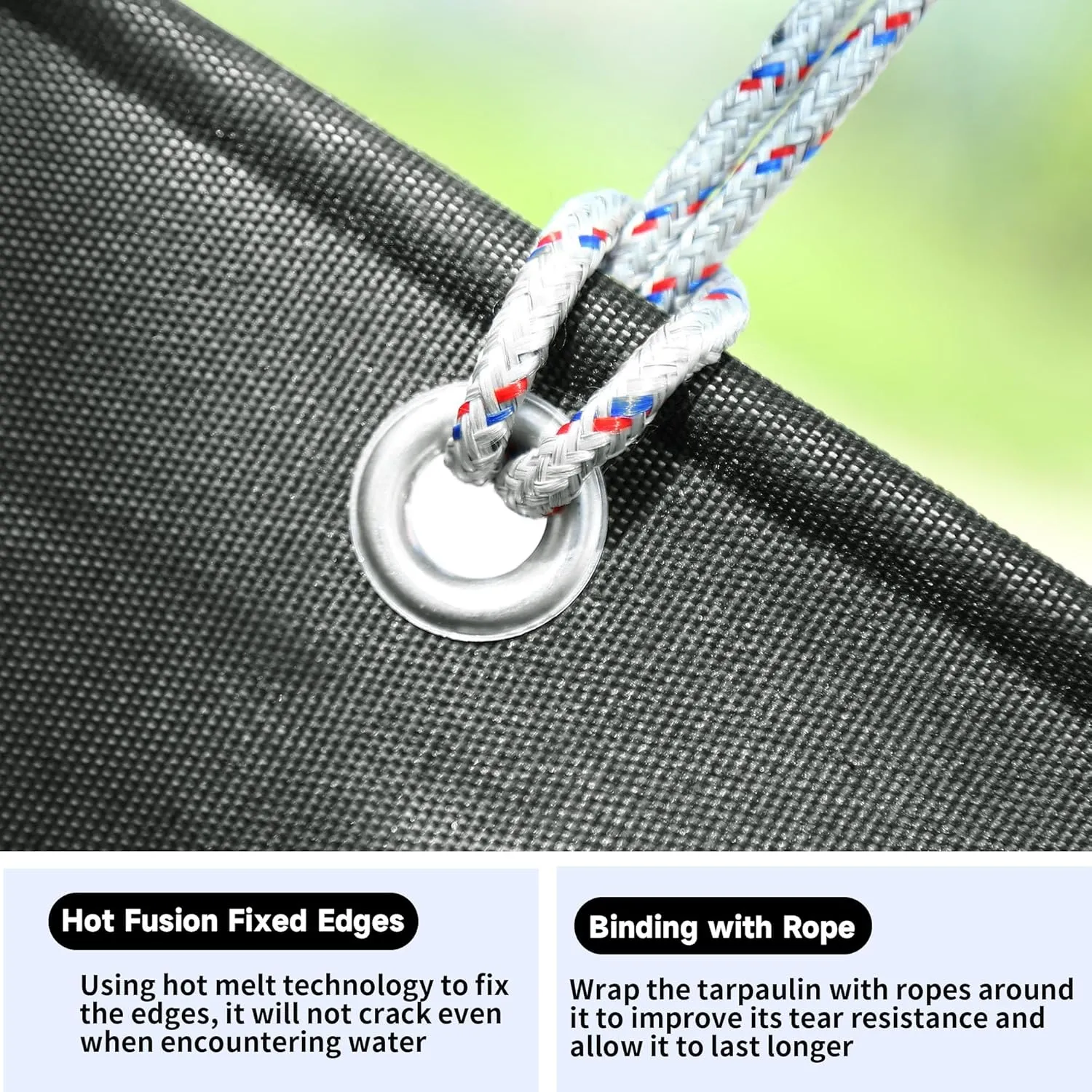 10x12 FT Black Ultra-Heavy Duty Tear-Resistant Canvas Tarpaulin,28 Mil Organic Silicone Coating Waterproof Tarps with Grommets&Reinforced Edges,for Outdoor Tent, Pool,Boat