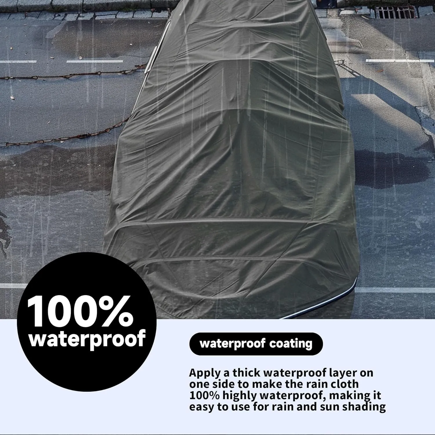 10x12 FT Black Ultra-Heavy Duty Tear-Resistant Canvas Tarpaulin,28 Mil Organic Silicone Coating Waterproof Tarps with Grommets&Reinforced Edges,for Outdoor Tent, Pool,Boat