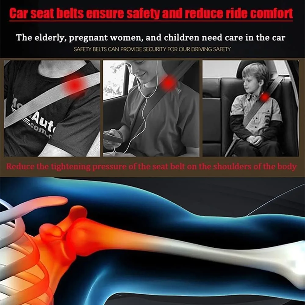 2 Pack Car Seat Belt Pads Cover for Mazda Biante 2008-2018, Seatbelt Shoulder Cover Cushion Seatbelt Strap Shoulder Strap Covers Travel Cushion Seat Belt Covers,Black-A