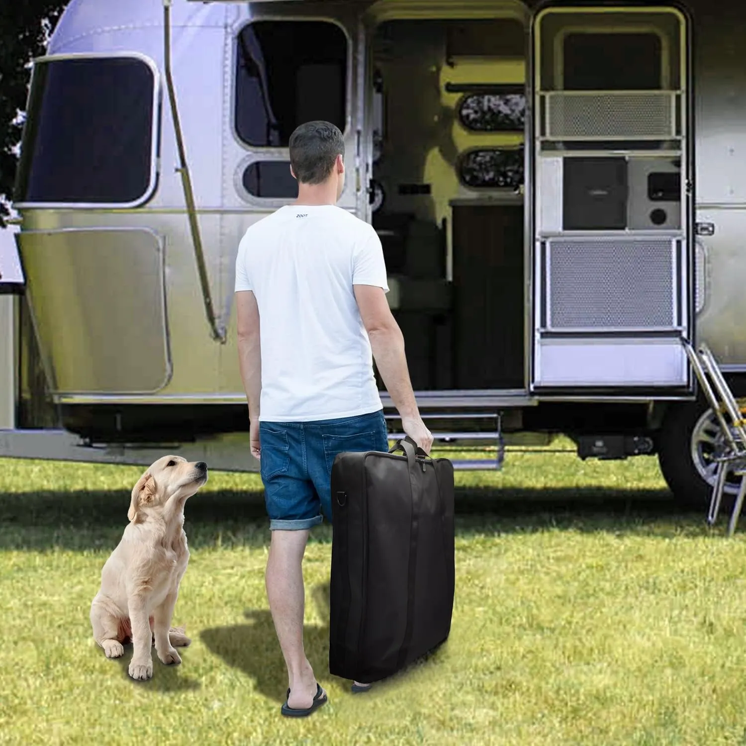 45" Dog Playpen Storage Bag, Suitable for Foldable Exercise Pet Playpens, Dog Fence Travel Bag With Handles For Camping and RV Trip, Waterproof Oxford Fabric
