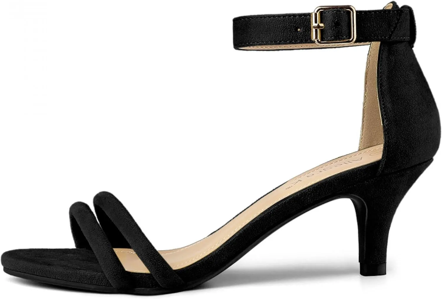 Allegra K Women's Kitten Heel Ankle Strap Sandals Shoes