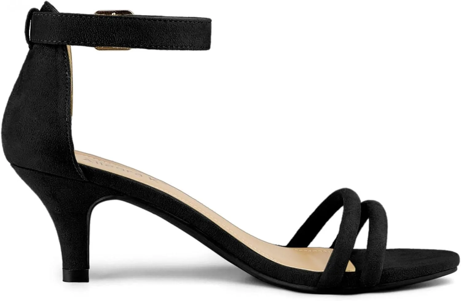 Allegra K Women's Kitten Heel Ankle Strap Sandals Shoes