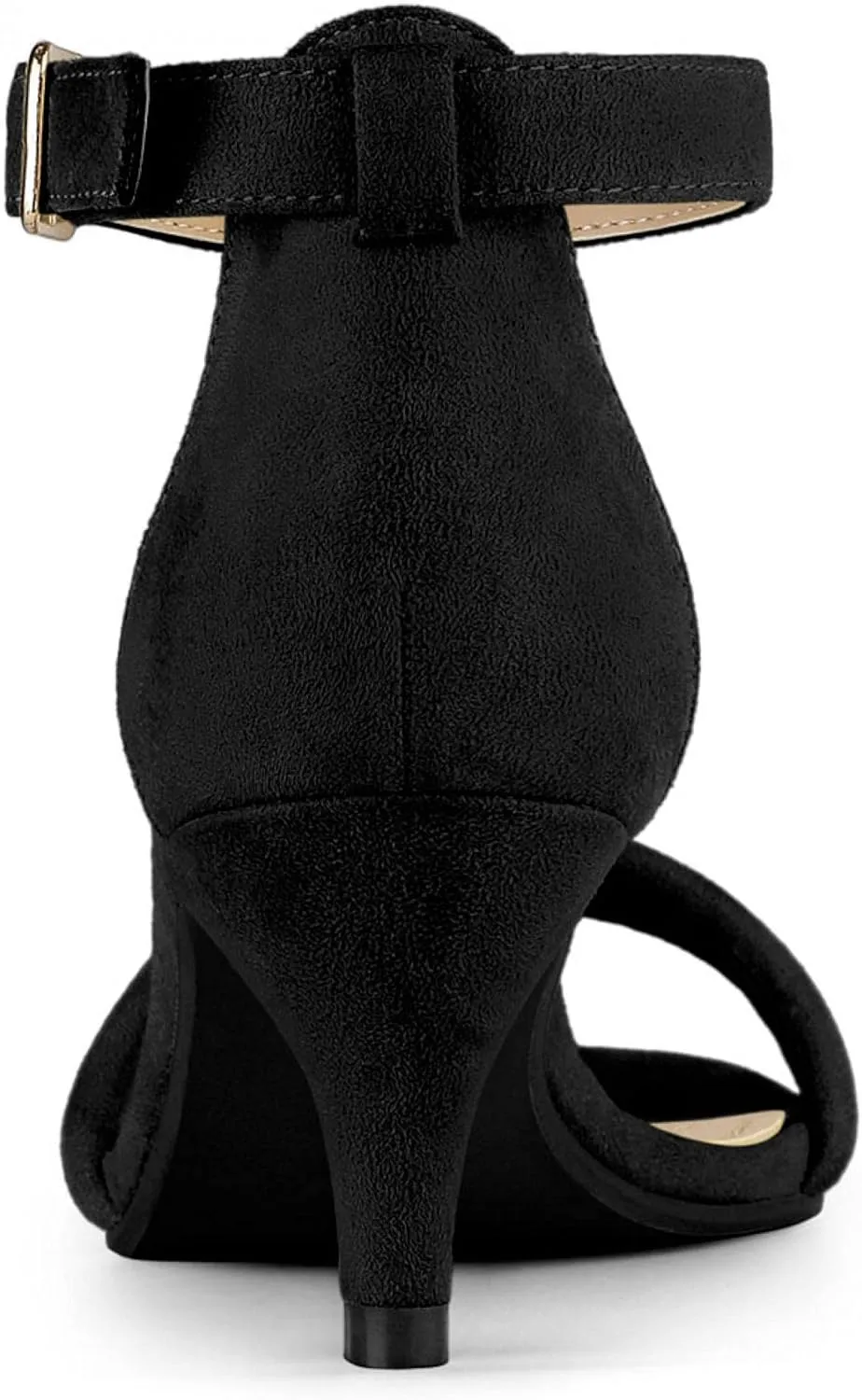 Allegra K Women's Kitten Heel Ankle Strap Sandals Shoes