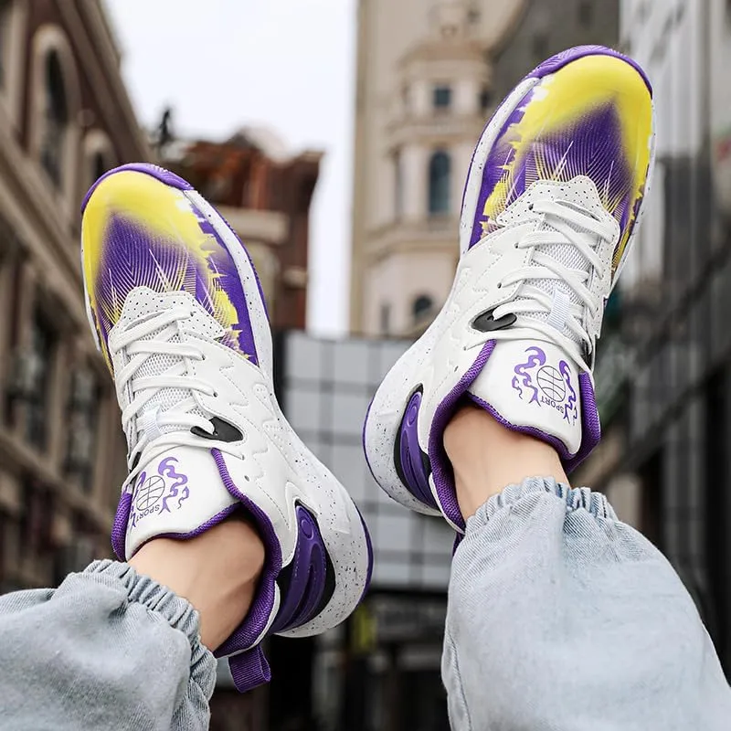 Basketball Shoes for Boys and Kids, Walking Running Shoes Breathable Comfortable Boys Sneakers for Little and Big Kids