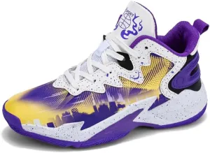 Basketball Shoes for Boys and Kids, Walking Running Shoes Breathable Comfortable Boys Sneakers for Little and Big Kids