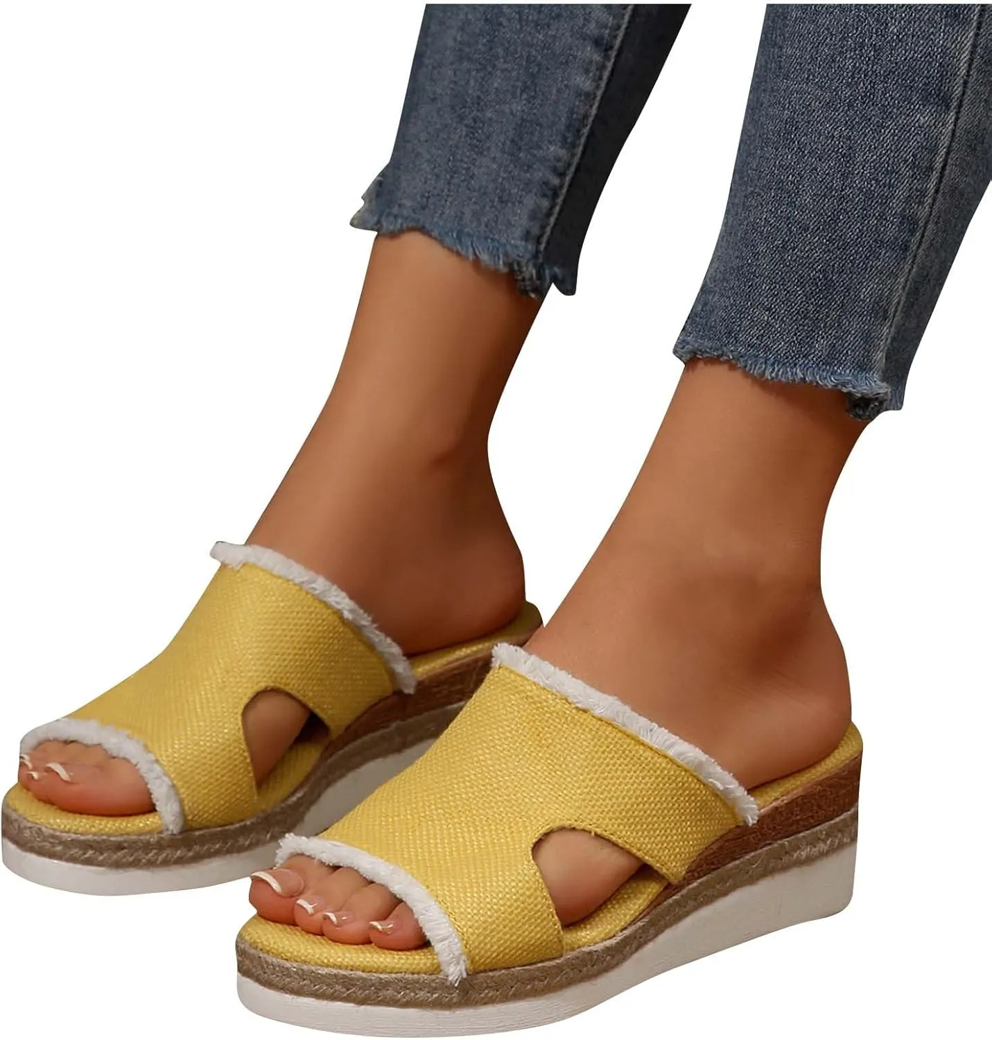 Beach Sandals for Woman Casual Summer Flip Flops Clip Toe Flat Sandal White Platform Hiking Workout Shoes