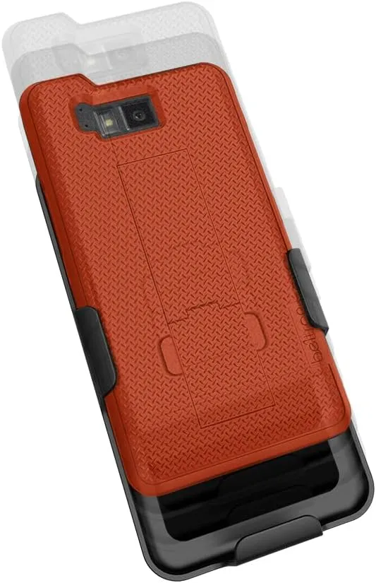 BELTRON Case with Belt Clip Holster for Sonim XP8 (AT&T FirstNet Sprint XP8800), Secure Fit & Built-in Kickstand (Durable, Reliable & Lightweight) Safety Orange