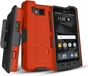 BELTRON Case with Belt Clip Holster for Sonim XP8 (AT&T FirstNet Sprint XP8800), Secure Fit & Built-in Kickstand (Durable, Reliable & Lightweight) Safety Orange