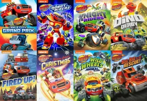 Blaze and the Monster Machines 8-Volume Nick Jr. DVD Collection: Axle City Grand Prix / Robot Riders / Knight Riders / Dino Derby / Fired Up! / Blaze Saves Christmas / Wild Wheels / Big Rig Rescue