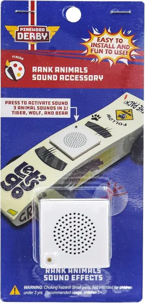BSA Pinewood Derby Car Sound Kit, Rank Animals - Official PWD Sound Kit Cub Scout Rank Animals, Lion, Wolf, Bear, Tiger Sound Kit for Pinewood Derby Car|Boy Scouts of America