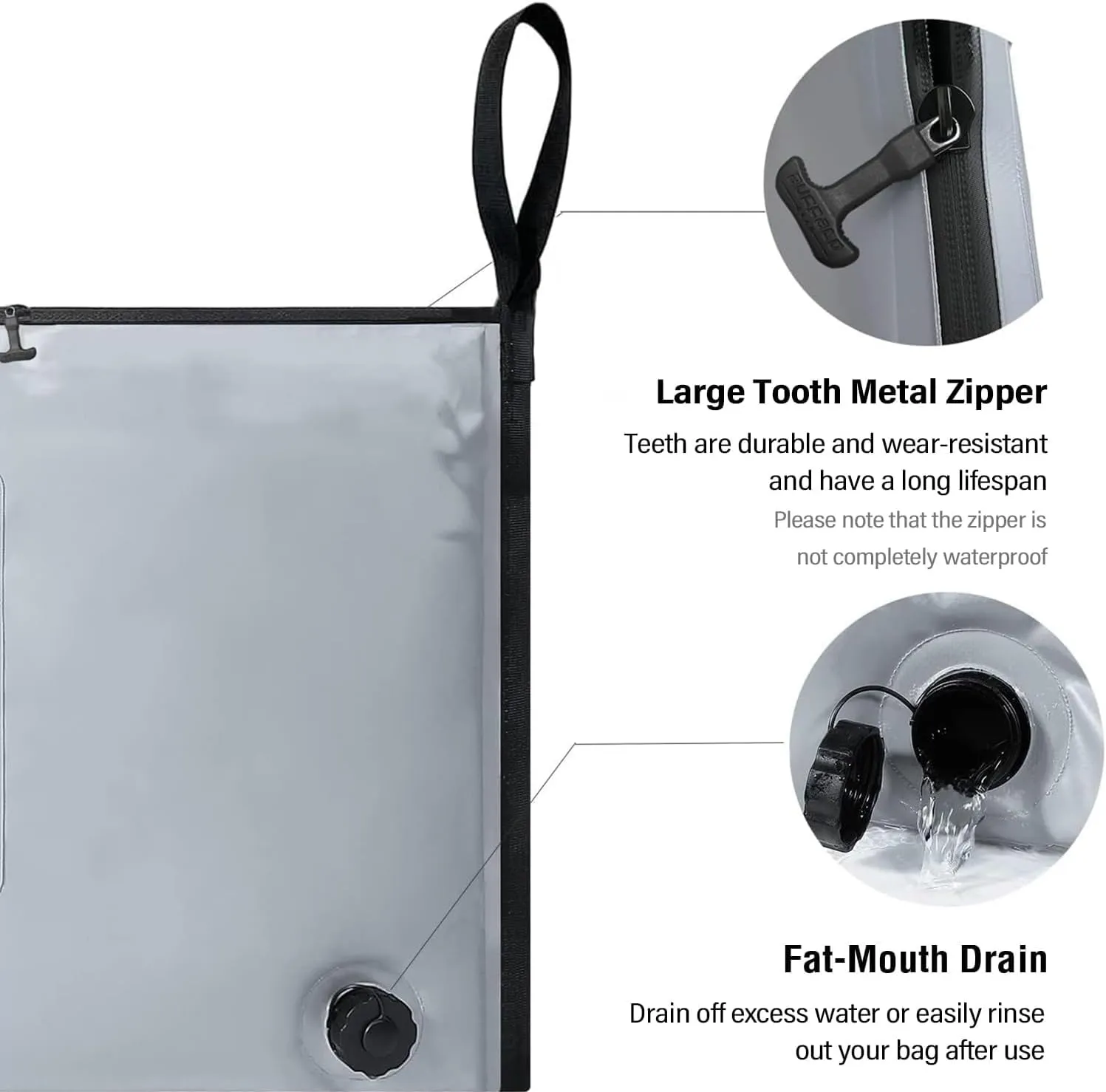 Buffalo Gear Insulated Fish Cooler Bag 40x18in 48x18in Leakproof Kill Bag Portable Waterproof Keep Ice Cold More Than 24 Hours