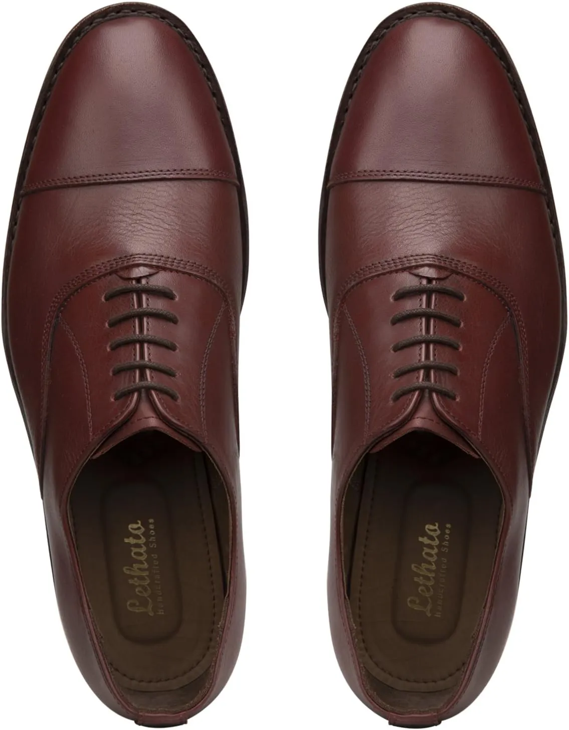 Captoe Oxford Goodyear Welted Formal Handmade Leather Dress Shoes