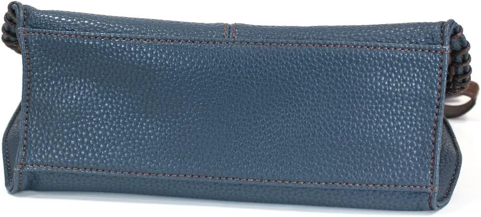 CHALA Charming Crossbody Bag Shoulder Handbag With Flap Top and Zipper Navy/Pewter