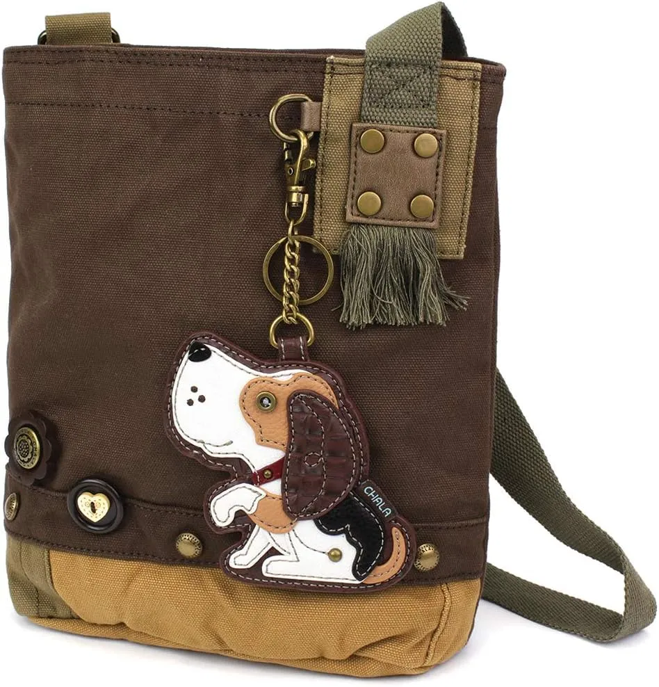 CHALA Patch Crossbody Bag Weiner Dog Dachshund Multi-color