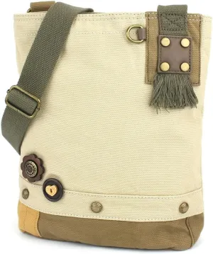 CHALA Patch Crossbody Women Canvas Shoulder Purse with Adjustable Crossbody Strap
