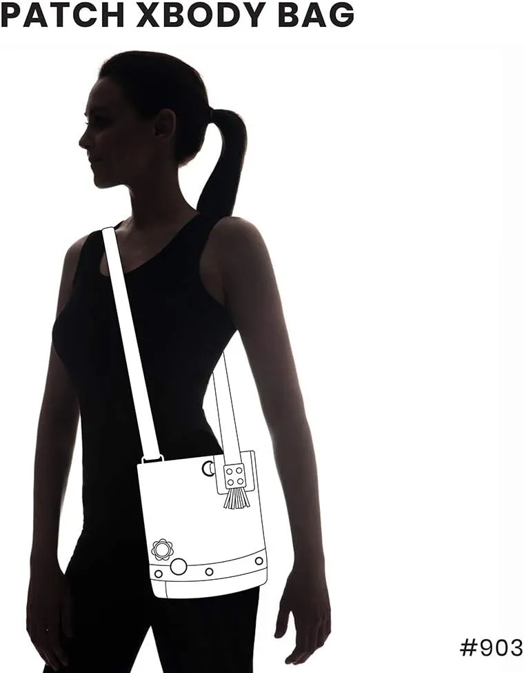 CHALA Patch Crossbody Women Canvas Shoulder Purse with Adjustable Crossbody Strap