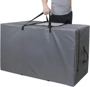 Cuddly Nest Folding Mattress Storage Bag - Heavy Duty Carry Case for Tri-Fold Guest Bed (Fits 6" Queen Mattress,Grey)