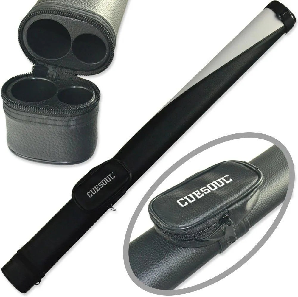 CUESOUL Soocoo Series 2x4/2x2 Hard Pool Cue Case -Holds 2 Cue Butt and 4 Cue Shafts,Four Color Available