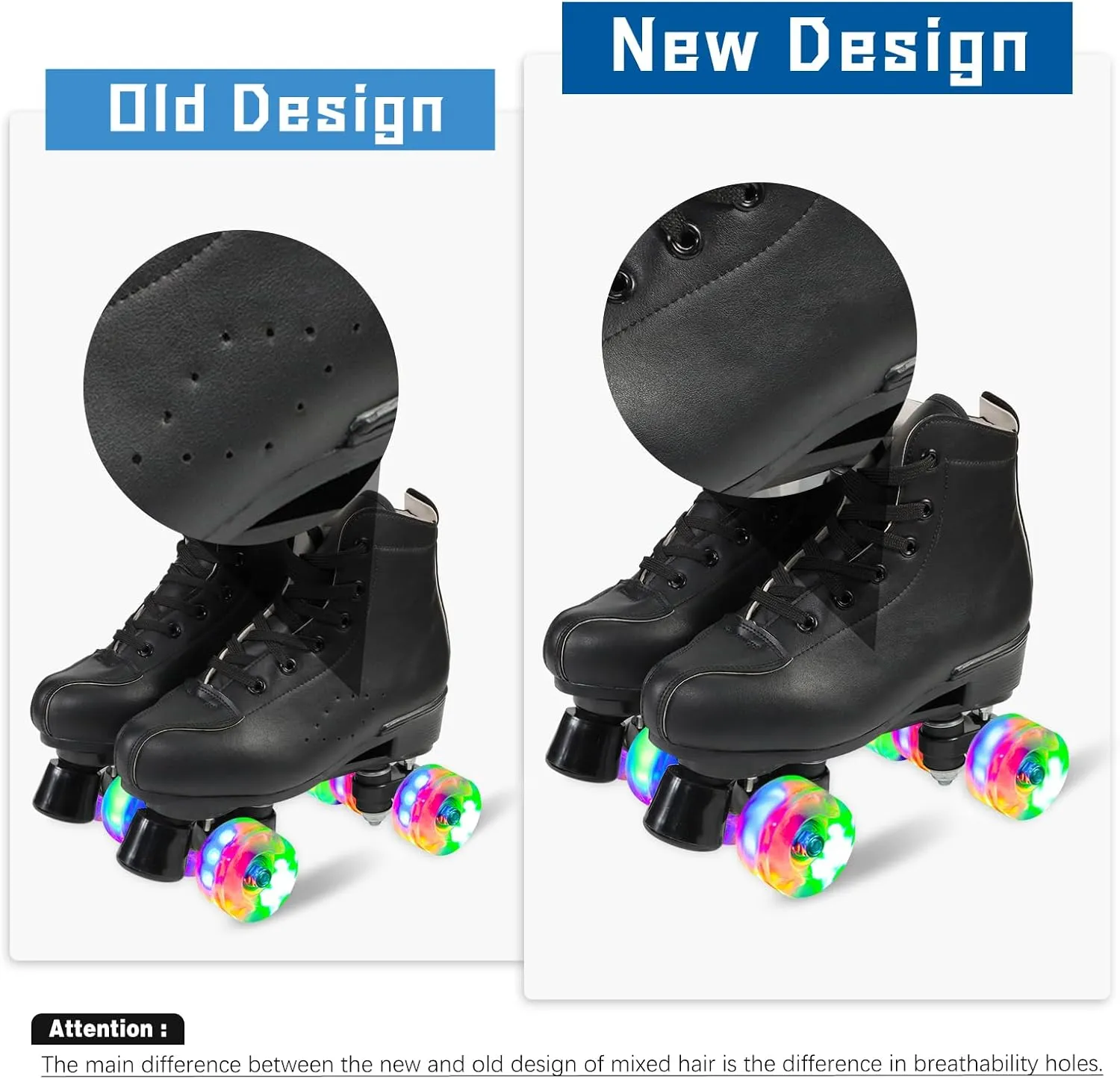 Derby Professional Outdoor Indoor Roller Skates for Women and Men, Adjustable Four Wheel Senior Skates