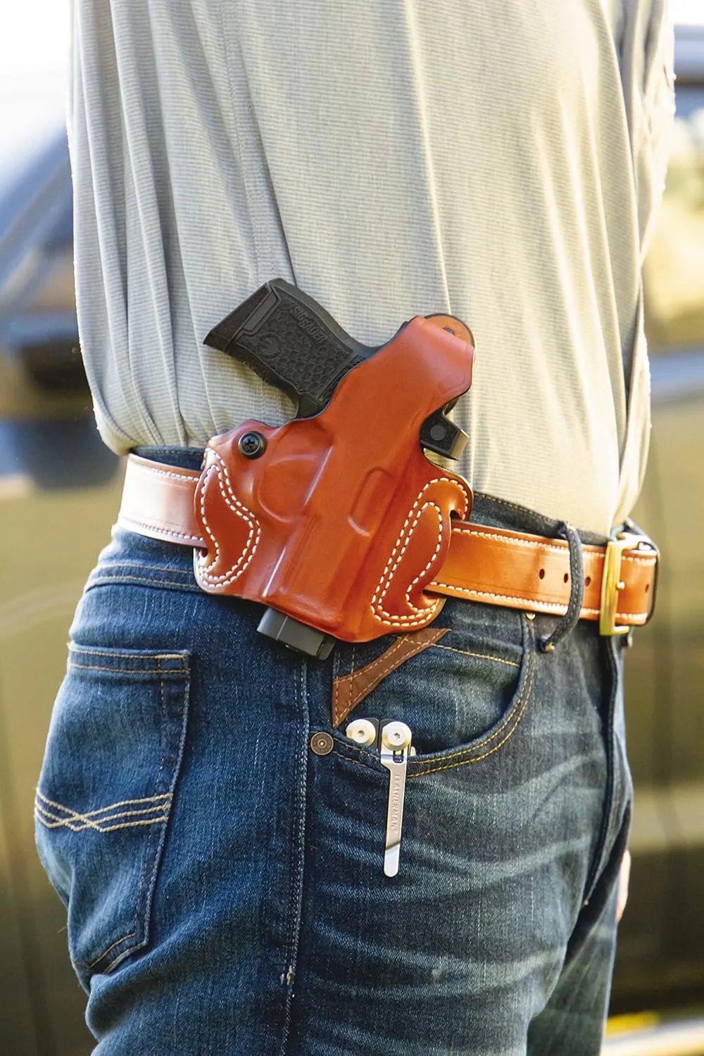 Desantis Thumb Break Mini Slide Holster fits Glock 17, 19, 22, 23, 26, 27, 31, 32, 33