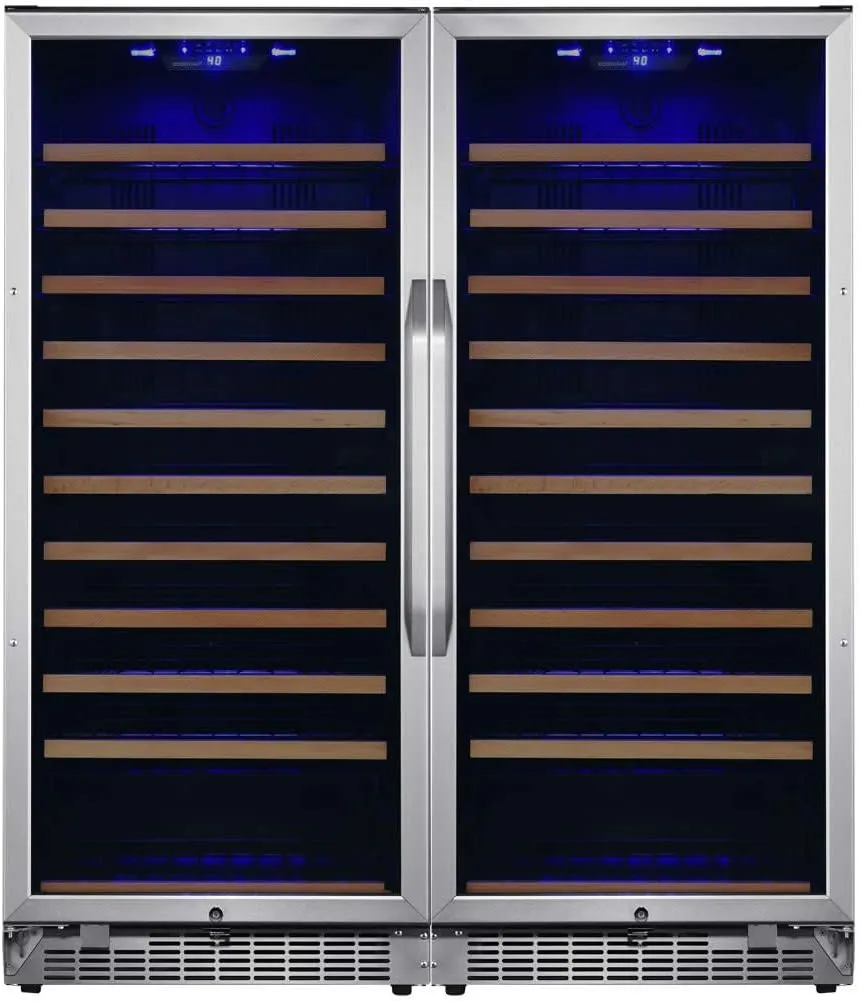 EdgeStar CWR1212SZDUAL 48 Inch Wide 222 Bottle Capacity Built-In or Free Standing Wine Cooler - Stainless Steel