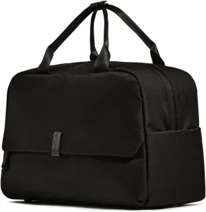 Essential Overnight Bag for Women, Compact Weekend Tote with Pockets, Carry On Underseat 11x16.3x5.9 inch, Cross Body Strap, Black