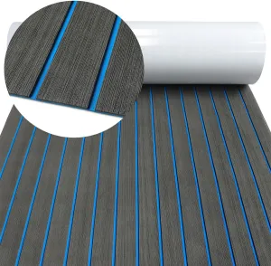 EVA Foam Decking 94x45/35/16 Faux Teak Marine Carpet Non-Slip Self-Adhesive Foam Deck Mat Rolls Sheet for MotorBoats, Pontoon, Yacht, Jon Boat Floor
