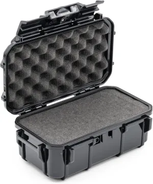 Evergreen 57 Waterproof Dry Box Protective Case with Pick & Pluck Foam - Travel Safe/Mil Spec/USA Made - for Cameras, Phones, Hiking, Boating, Water Sports, Action Cams (Black)