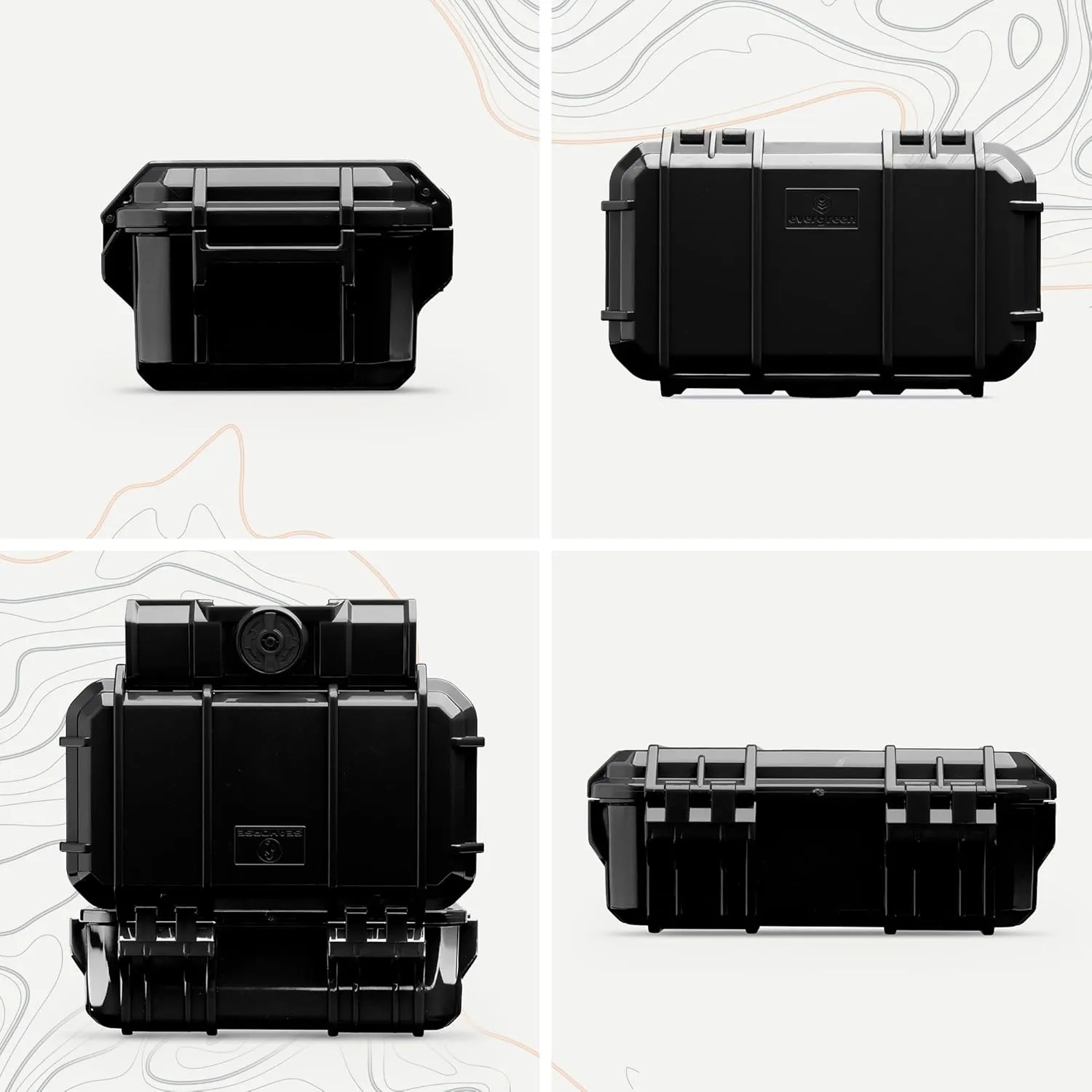 Evergreen 57 Waterproof Dry Box Protective Case with Pick & Pluck Foam - Travel Safe/Mil Spec/USA Made - for Cameras, Phones, Hiking, Boating, Water Sports, Action Cams (Clear)