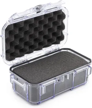 Evergreen 57 Waterproof Dry Box Protective Case with Pick & Pluck Foam - Travel Safe/Mil Spec/USA Made - for Cameras, Phones, Hiking, Boating, Water Sports, Action Cams (Clear)