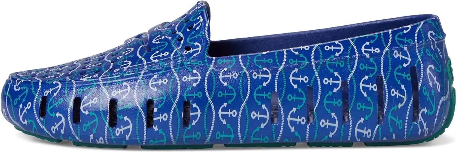 Floafers Men's Country Club Driver Print Boat Shoe