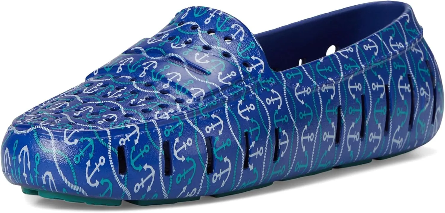 Floafers Men's Country Club Driver Print Boat Shoe