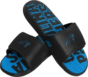 FOCO Carolina Panthers NFL Mens Gradient Wordmark Gel Slide - M