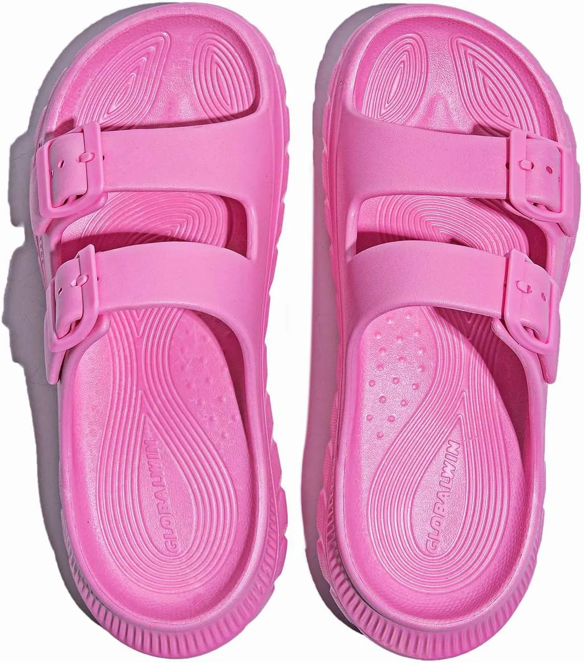GLOBALWIN Recovery Slides For Women Mia Comfortable Sandals With Arch Support Indoor Outdoor Cloud Slippers Reduce Stress on Feet Lightweight