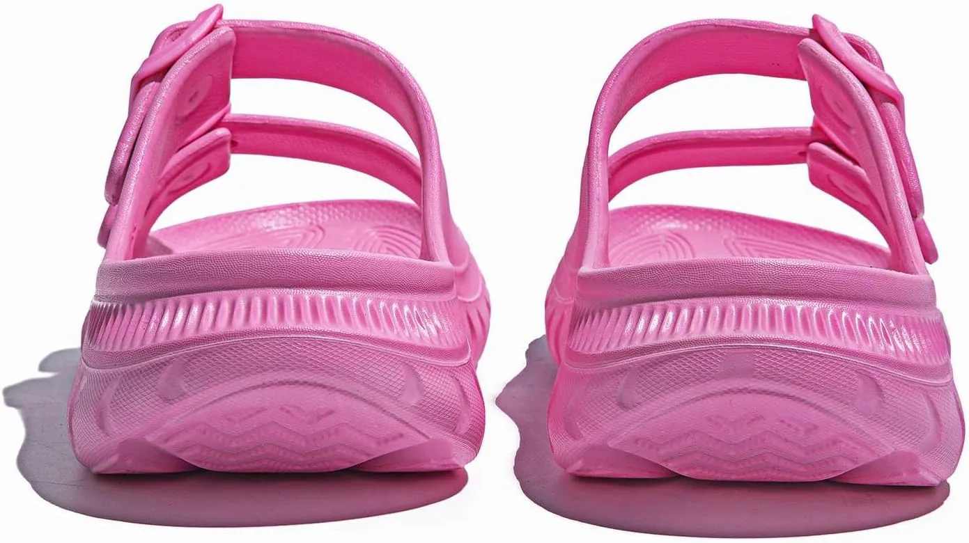GLOBALWIN Recovery Slides For Women Mia Comfortable Sandals With Arch Support Indoor Outdoor Cloud Slippers Reduce Stress on Feet Lightweight