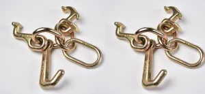 Hi-Gear 2 Pack RTJ Cluster Hook Tow Truck Car Hauler Trailer Auto Body Frame Hook WLL 4,700lb, Package of 2