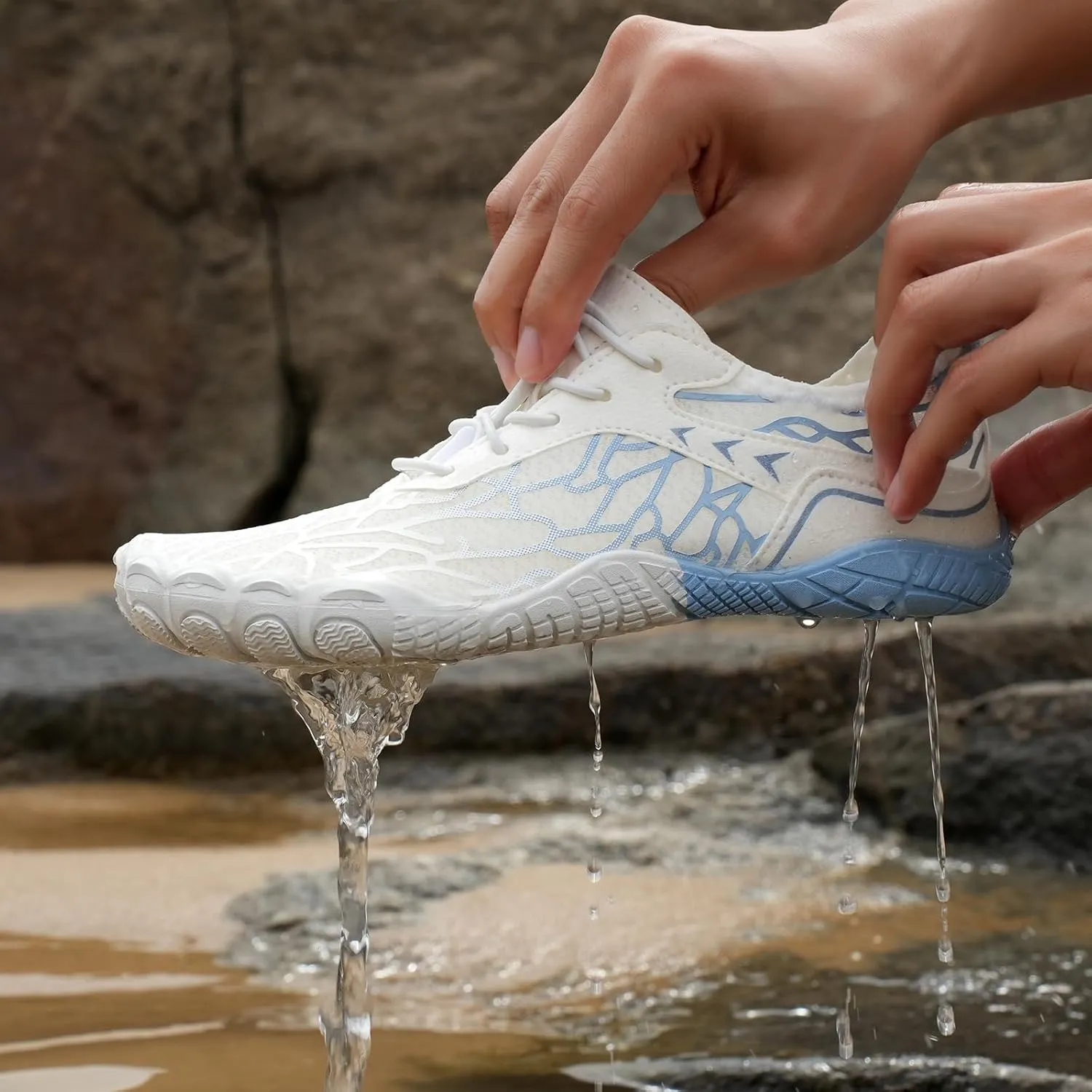 Hike Barefoot Shoes Women Men, Pro with Wide Toe Box Healthy Non Slip Unisex, Outdoor Hiking Footwear, Breathable Water Beach Pool Aqua Swim Surf Walking Shoes, Diabetic Sneakers for Yoga Walk