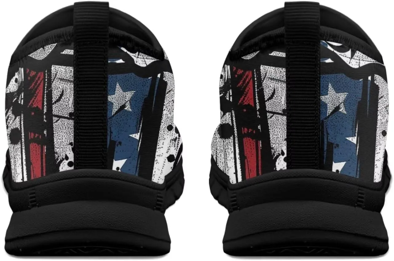 Howilath Skull Print Slip on Shoes for Men Casual House Shoes Running Sneakers Hands Free Shoes with Anti-Slip Sole