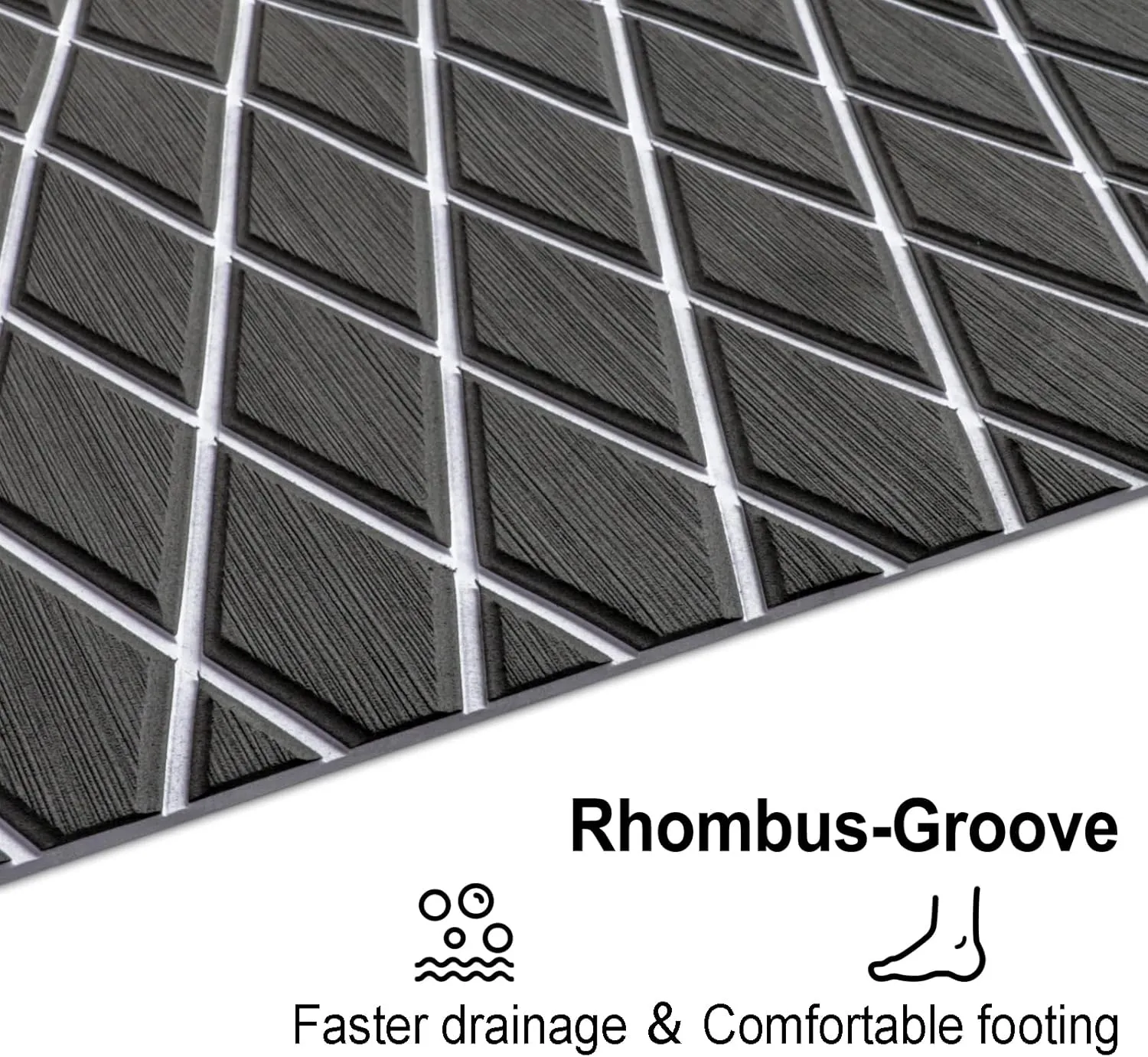 HZshark Boat Flooring EVA Foam Sheets Marine Carpet Self-Adhesive Boat Carpet, Non-Slip Foam Flooring Boat Mat for Motorboat Kayak Yacht RV Swimming Pool Golf