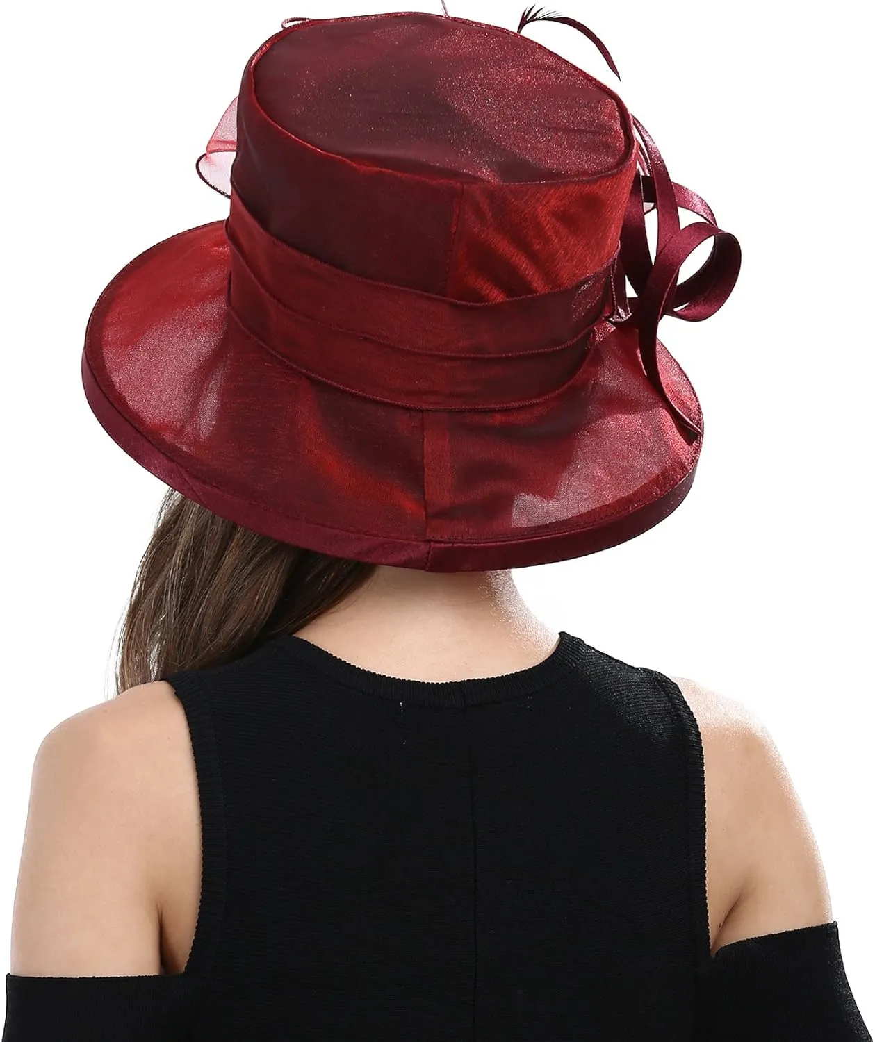 Janey&Rubbins Womens Derby Day Horse Racing Organza Wedding Dress Tea Party Church Hat