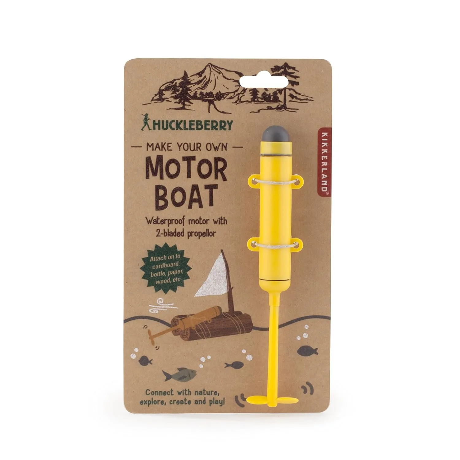Kikkerland Make Your Own Motor Boat Huckleberry Motor