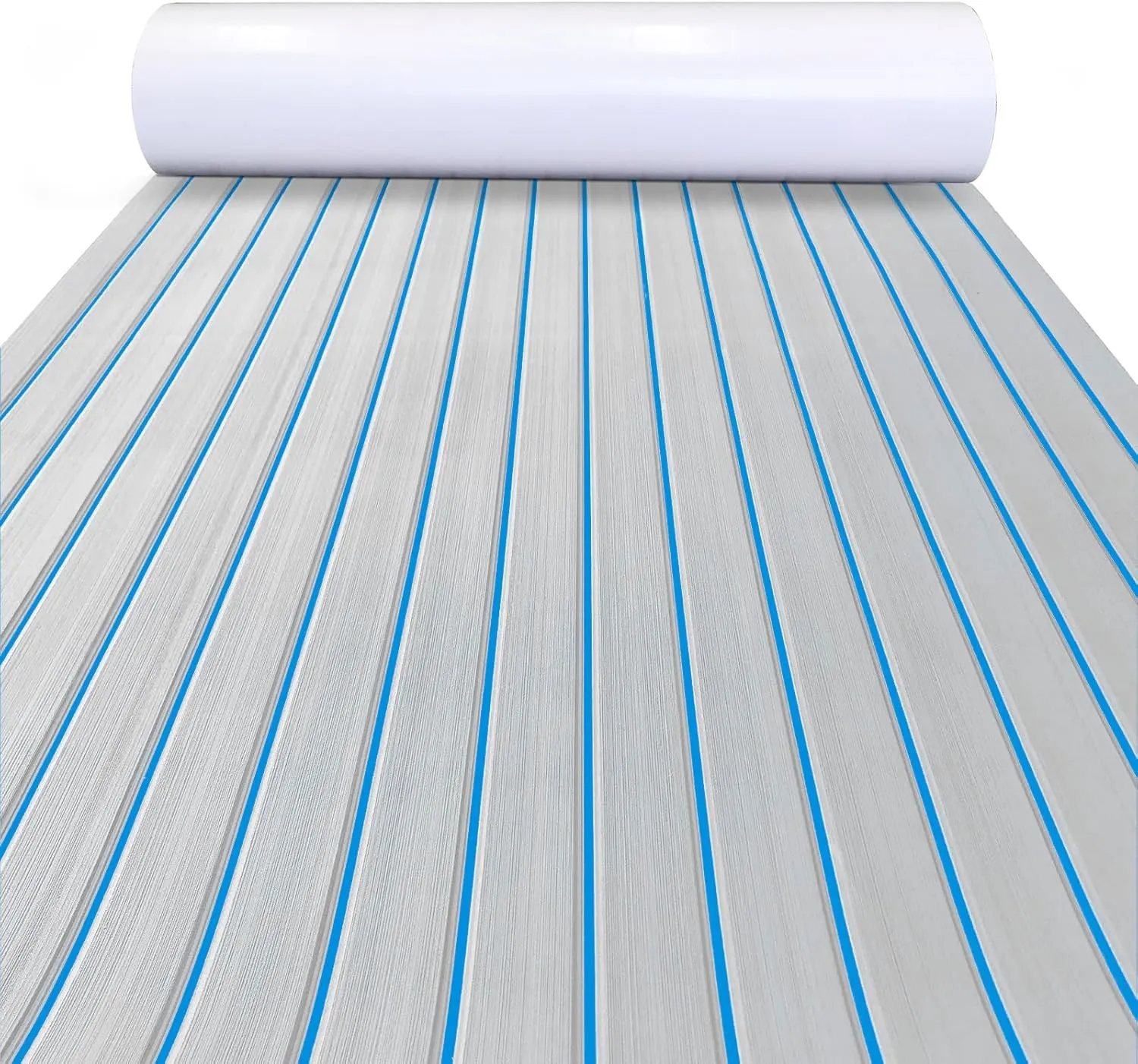 KXKZREN Boat Flooring EVA Foam Decking Sheet Faux Teak Marine Mat Marine Carpet Cooler Tops Non-Slip Self-Adhesive Flooring for Motorboat RV Yacht Kayak Swim Platform 94" x 47"/44"/35"/23"/16"