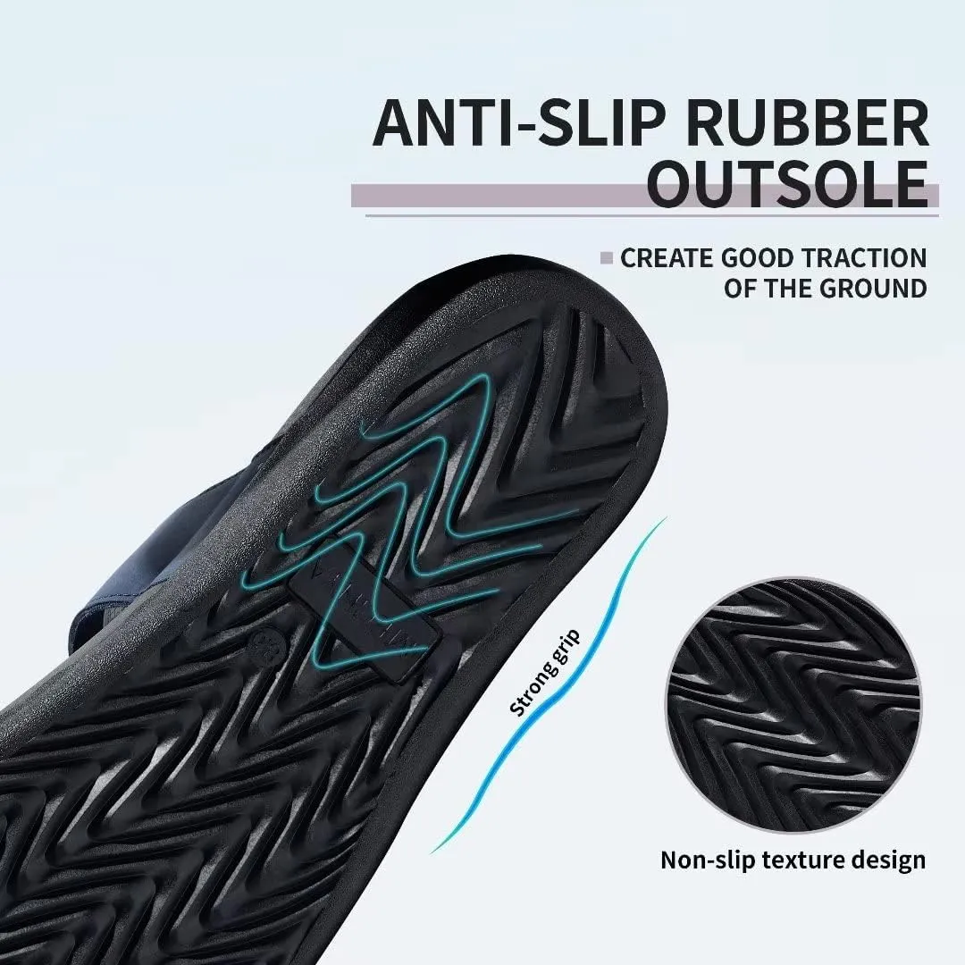 MEGNYA Comfortable Women's Walking Sandals, Arch Support Slides for Plantar Fasciitis Flat Feet, Casual Adjustable Strap Sandals for Orthopedic
