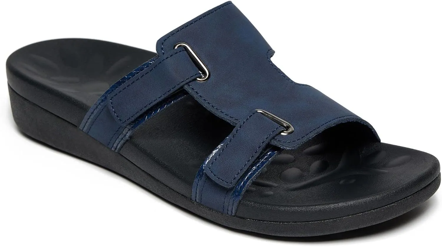 MEGNYA Comfortable Women's Walking Sandals, Arch Support Slides for Plantar Fasciitis Flat Feet, Casual Adjustable Strap Sandals for Orthopedic