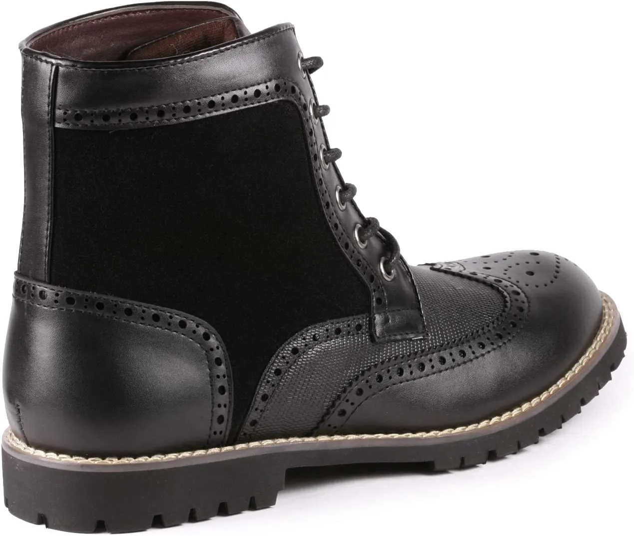 Metrocharm MC304 Men's Lace Up Wing Tip Oxford Boot