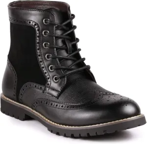 Metrocharm MC304 Men's Lace Up Wing Tip Oxford Boot