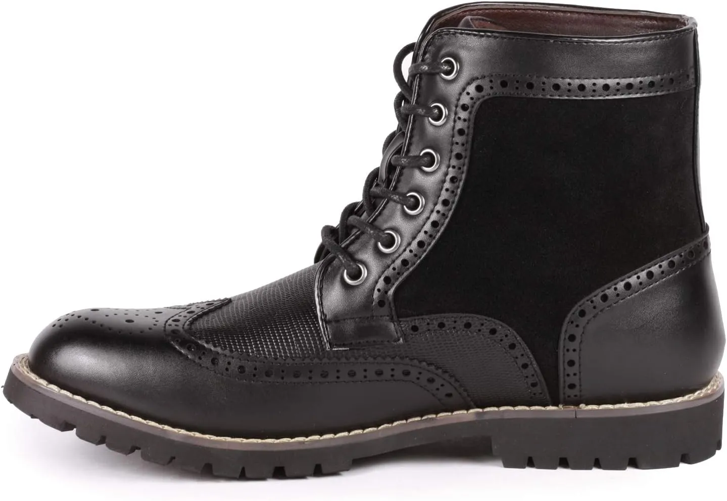 Metrocharm MC304 Men's Lace Up Wing Tip Oxford Boot