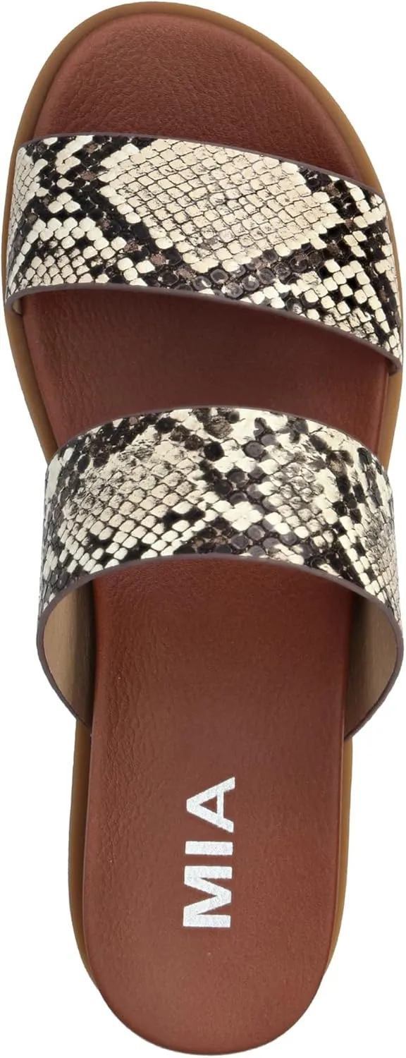 MIA Shoes Yelena Women's Slide Sandals, Double Strap