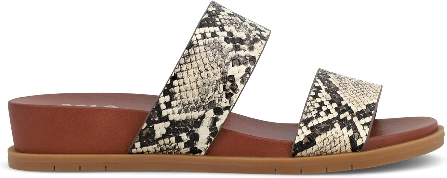 MIA Shoes Yelena Women's Slide Sandals, Double Strap