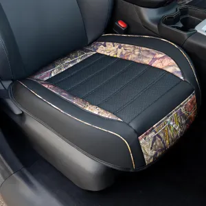Mossy Oak Camo Car Seat Covers, Padded Bottom Seat Cushion Cover with Bottom Wrap-Around & Anti-Skid; for Cars SUV Truck Minivan, Front Seat Protector, Heavy Duty Denier with Storage Pocket, 2 Pack